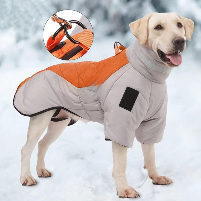 Dog Cape Winter Coat Reflective Thickened Warm Pet Clothing for Medium Small Dogs