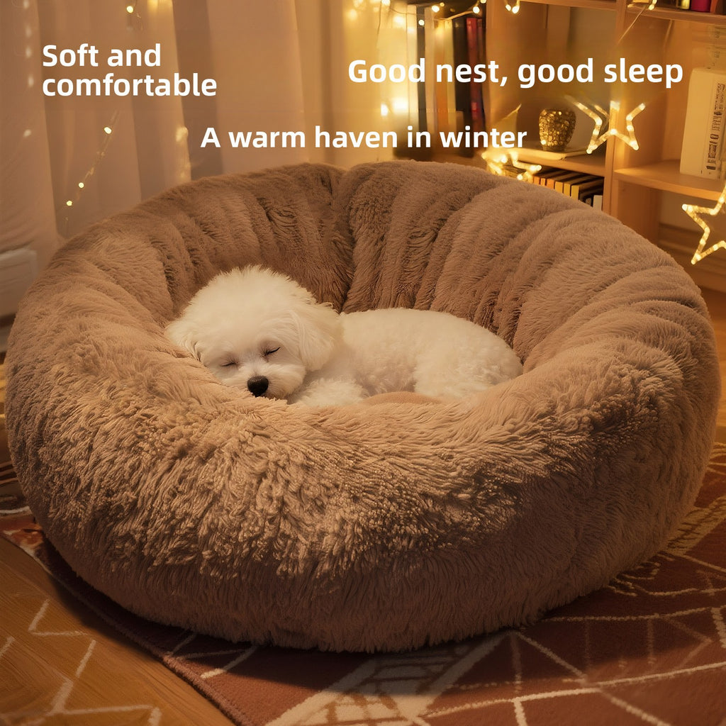 Coated and warm dog bed sofa