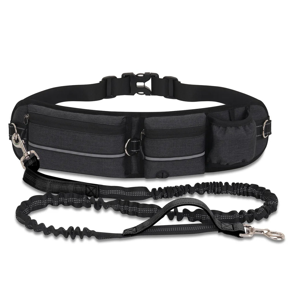 Adjustable Dog Walking Sports Waist Bag with Leash