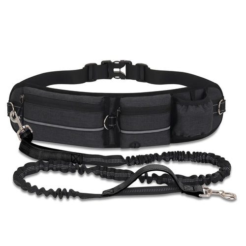 Adjustable Dog Walking Sports Waist Bag with Leash